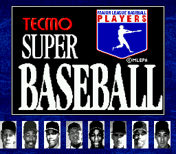 Tecmo Super Baseball Title Screen